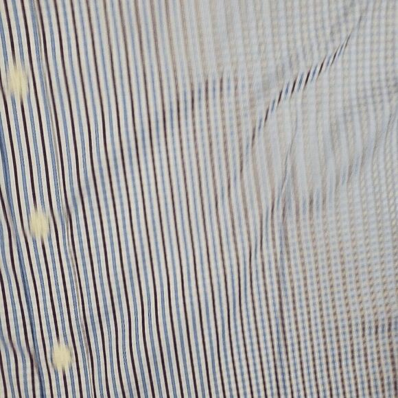 UNTUCKit Shirt Mens Large Purple Blue Plaid Erbach Stretch Slim Fit Button Down - Picture 5 of 9